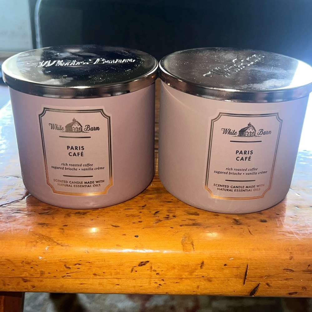 Bundle of 2 brand new Paris Cafe white barn candles from Bath and Body Works!